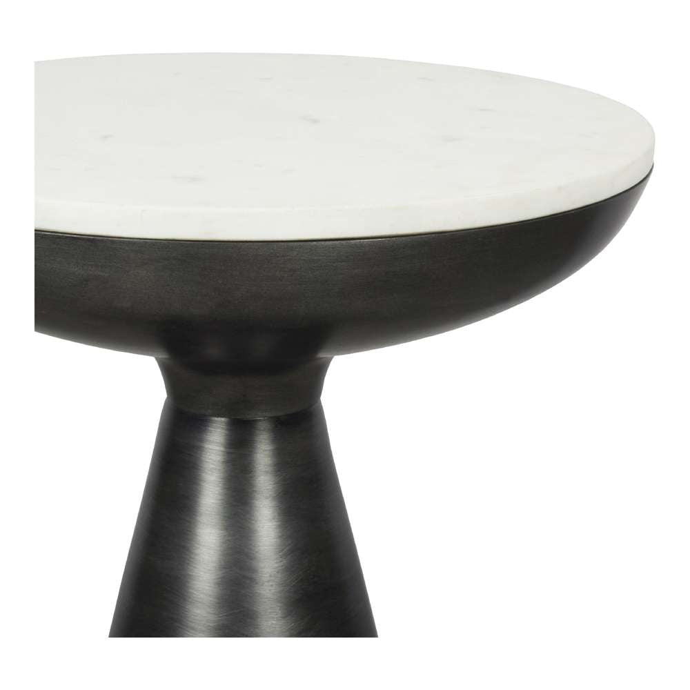 Moes Home - Font Side Table White Marble - FI-1032-18 veiw 3