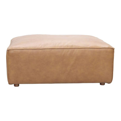 Moes Home - Form Ottoman Sonoran Tan Leather - XQ-1003-40 veiw 1