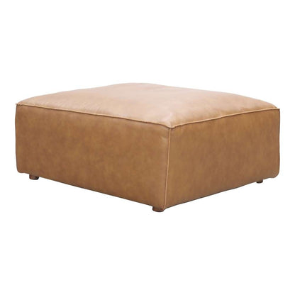 Moes Home - Form Ottoman Sonoran Tan Leather - XQ-1003-40 veiw 2