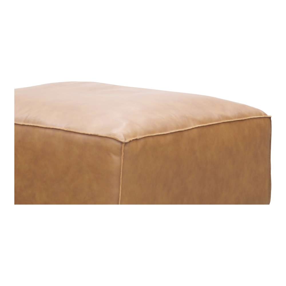 Moes Home - Form Ottoman Sonoran Tan Leather - XQ-1003-40 veiw 4