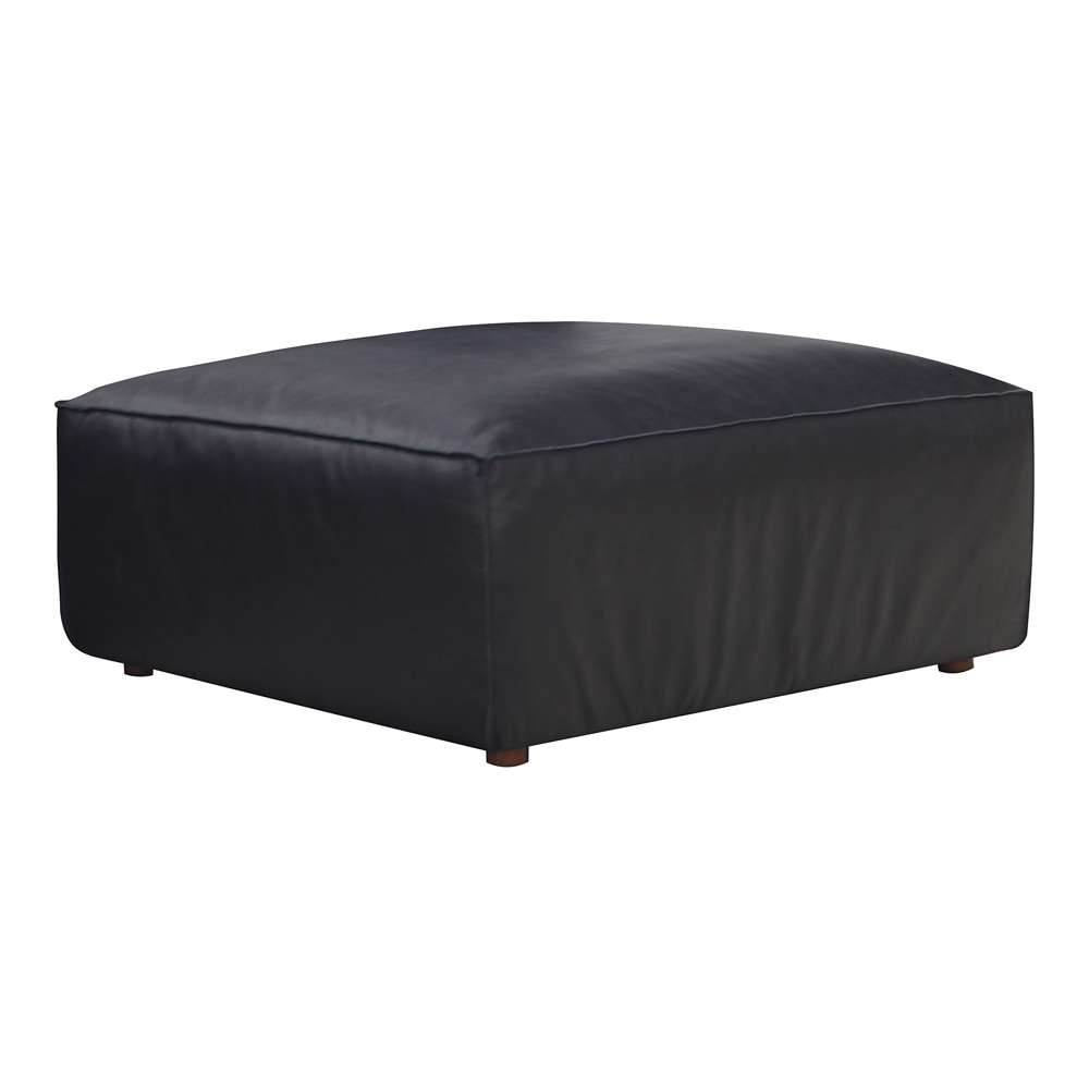Moes Home - Form Ottoman Vantage Black Leather - XQ-1003-02 veiw 3
