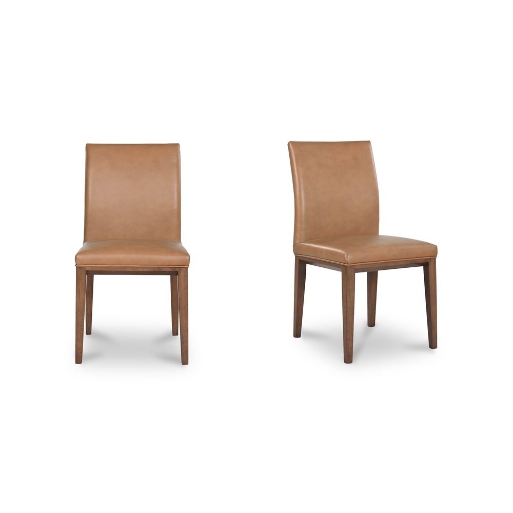 Moes Home - Frankie Dining Chair Tan Leather-Set of 2 - EQ-1011-03 view 1
