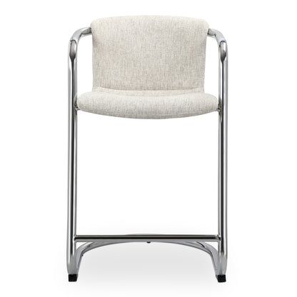 Moes Home - Freeman Chrome Frame Counter Stool Blended Cream - Set of 2 - PK-1115-37 view 3