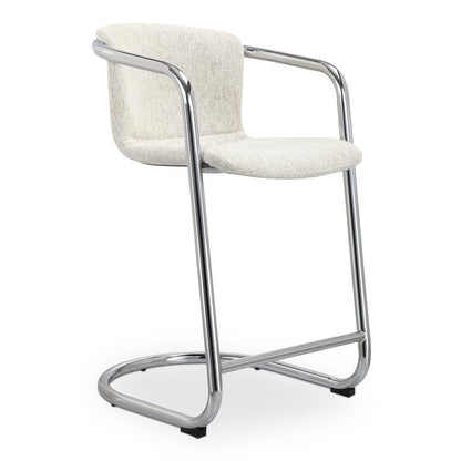 Moes Home - Freeman Chrome Frame Counter Stool Blended Cream - Set of 2 - PK-1115-37 view 4