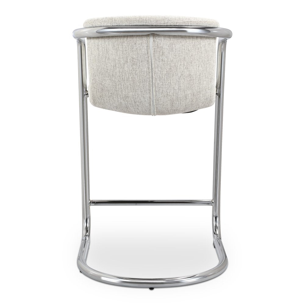 Moes Home - Freeman Chrome Frame Counter Stool Blended Cream - Set of 2 - PK-1115-37 view 6