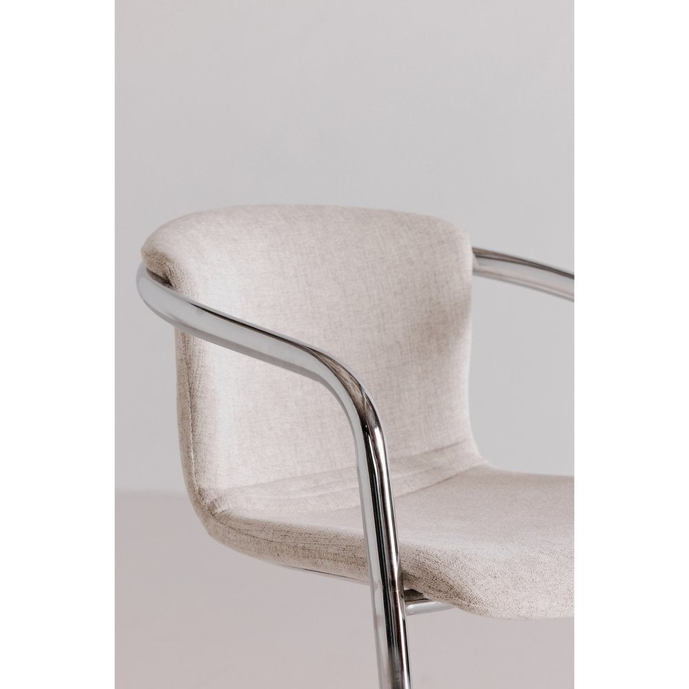 Moes Home - Freeman Chrome Frame Counter Stool Blended Cream - Set of 2 - PK-1115-37 view 11