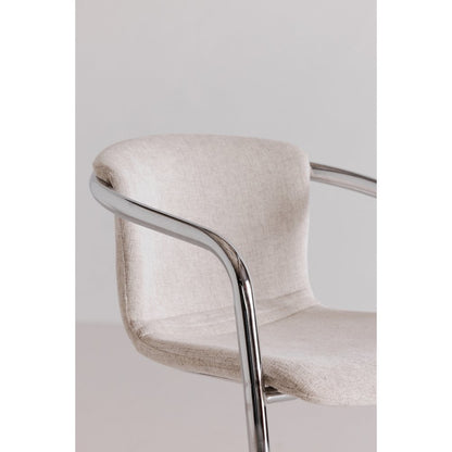 Moes Home - Freeman Chrome Frame Counter Stool Blended Cream - Set of 2 - PK-1115-37 view 11
