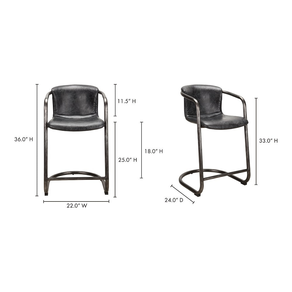 Moes Home - Freeman Counter Stool in Antique Black (Set of 2) - PK-1061-02 veiw 4