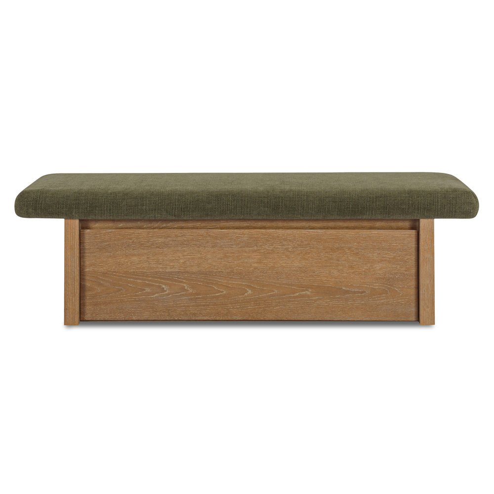 Moes Home - Gemma Storage Bench Dark Green - FO-1050-27 view 1