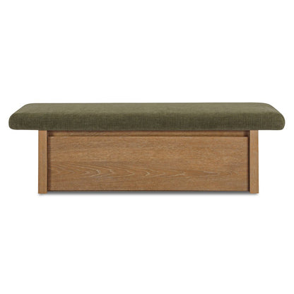 Moes Home - Gemma Storage Bench Dark Green - FO-1050-27 view 1