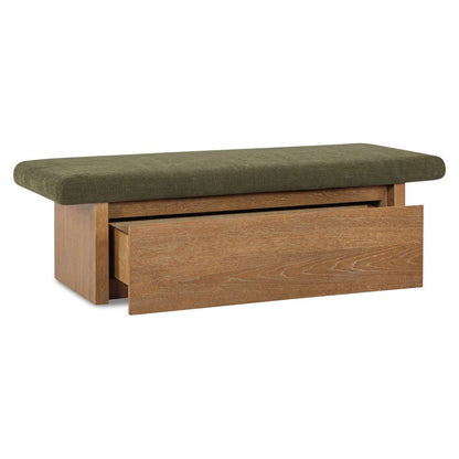 Moes Home - Gemma Storage Bench Dark Green - FO-1050-27 view 3