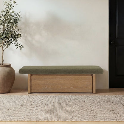 Moes Home - Gemma Storage Bench Dark Green - FO-1050-27 view 8