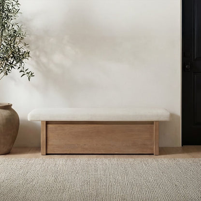 Moes Home - Gemma Storage Bench Oat - FO-1050-05 view 7