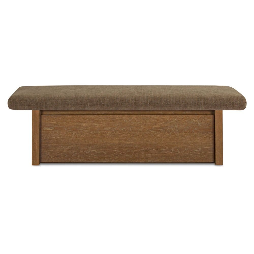 Moes Home - Gemma Storage Bench Taupe - FO-1050-39 view 2