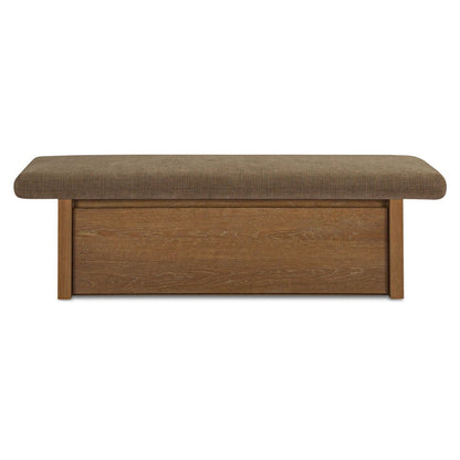 Moes Home - Gemma Storage Bench Taupe - FO-1050-39 view 2