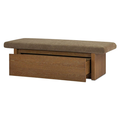 Moes Home - Gemma Storage Bench Taupe - FO-1050-39 view 5