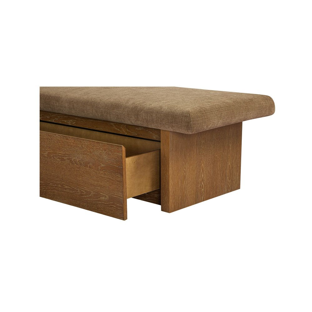 Moes Home - Gemma Storage Bench Taupe - FO-1050-39 view 6