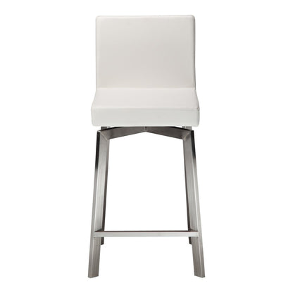 Moes Home - Giro Counter Stool in White - EH-1039-18 veiw 1