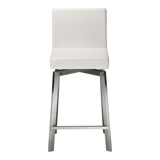 Moes Home - Giro Counter Stool in White - EH-1039-18 veiw 1