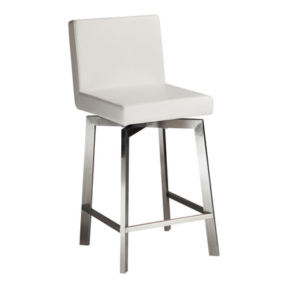 Moes Home - Giro Counter Stool in White - EH-1039-18 veiw 2