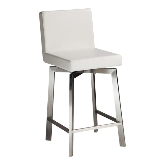 Moes Home - Giro Counter Stool in White - EH-1039-18 veiw 2