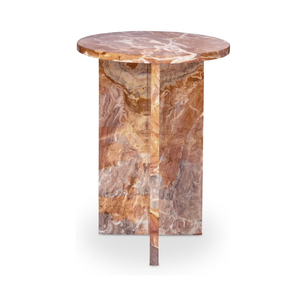 Moes Home - Grace Accent Table Orange Levante Marble - PJ-1021-12 view 2