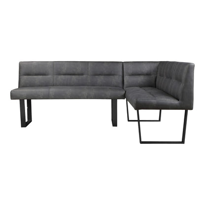 Moes Home - Hanlon Corner Bench in Dark Grey - ER-2066-25-0 veiw 1