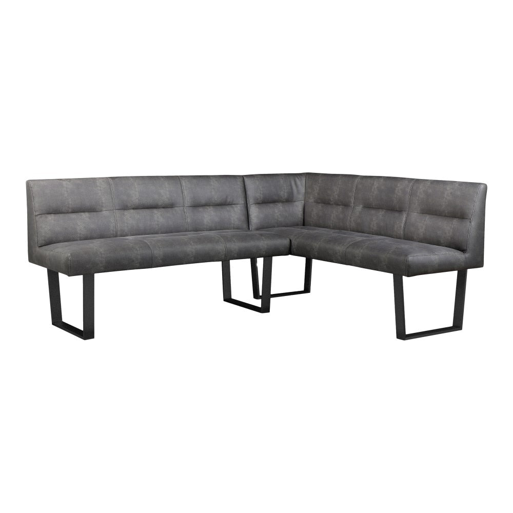 Moes Home - Hanlon Corner Bench in Dark Grey - ER-2066-25-0 veiw 2