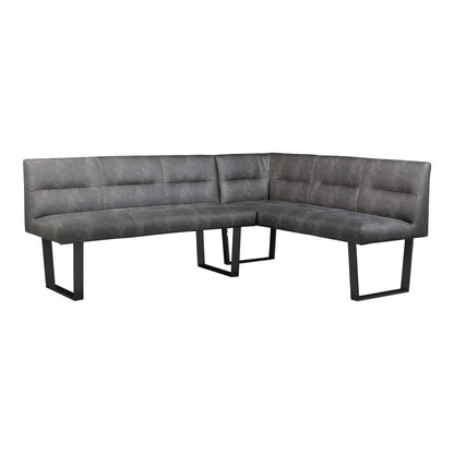 Moes Home - Hanlon Corner Bench in Dark Grey - ER-2066-25-0 veiw 2
