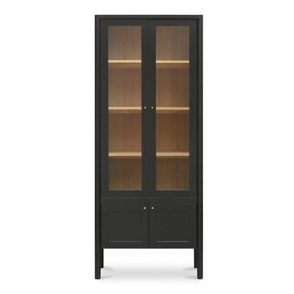 Moes Home - Hannah Tall Cabinet Black - EM-1007-02 view 1