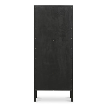Moes Home - Hannah Tall Cabinet Black - EM-1007-02 view 5