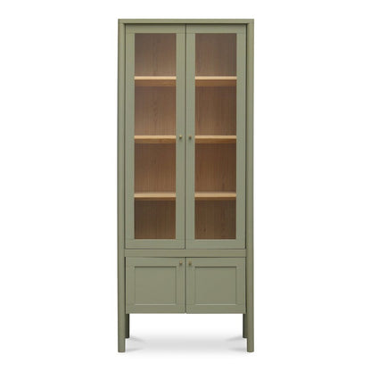 Moes Home - Hannah Tall Cabinet Green - EM-1007-16 view 1