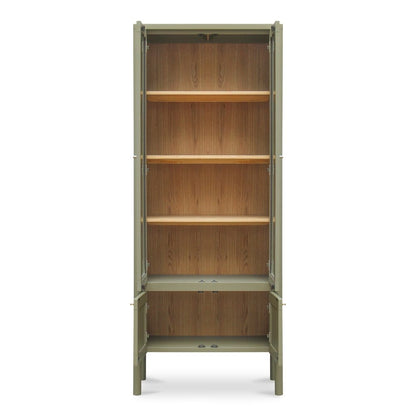 Moes Home - Hannah Tall Cabinet Green - EM-1007-16 view 2