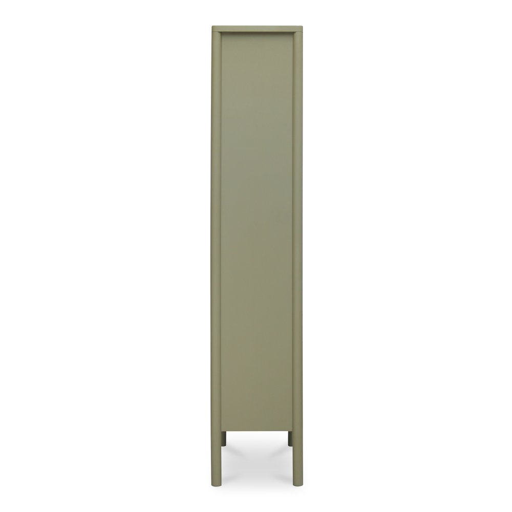Moes Home - Hannah Tall Cabinet Green - EM-1007-16 view 4