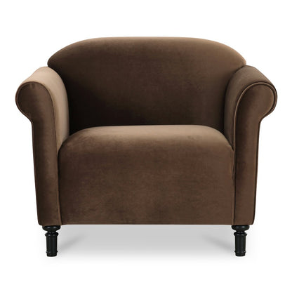 Moes Home - Harmony Accent Chair Dark Brown Faux Mohair - OA-1063-20 view 1