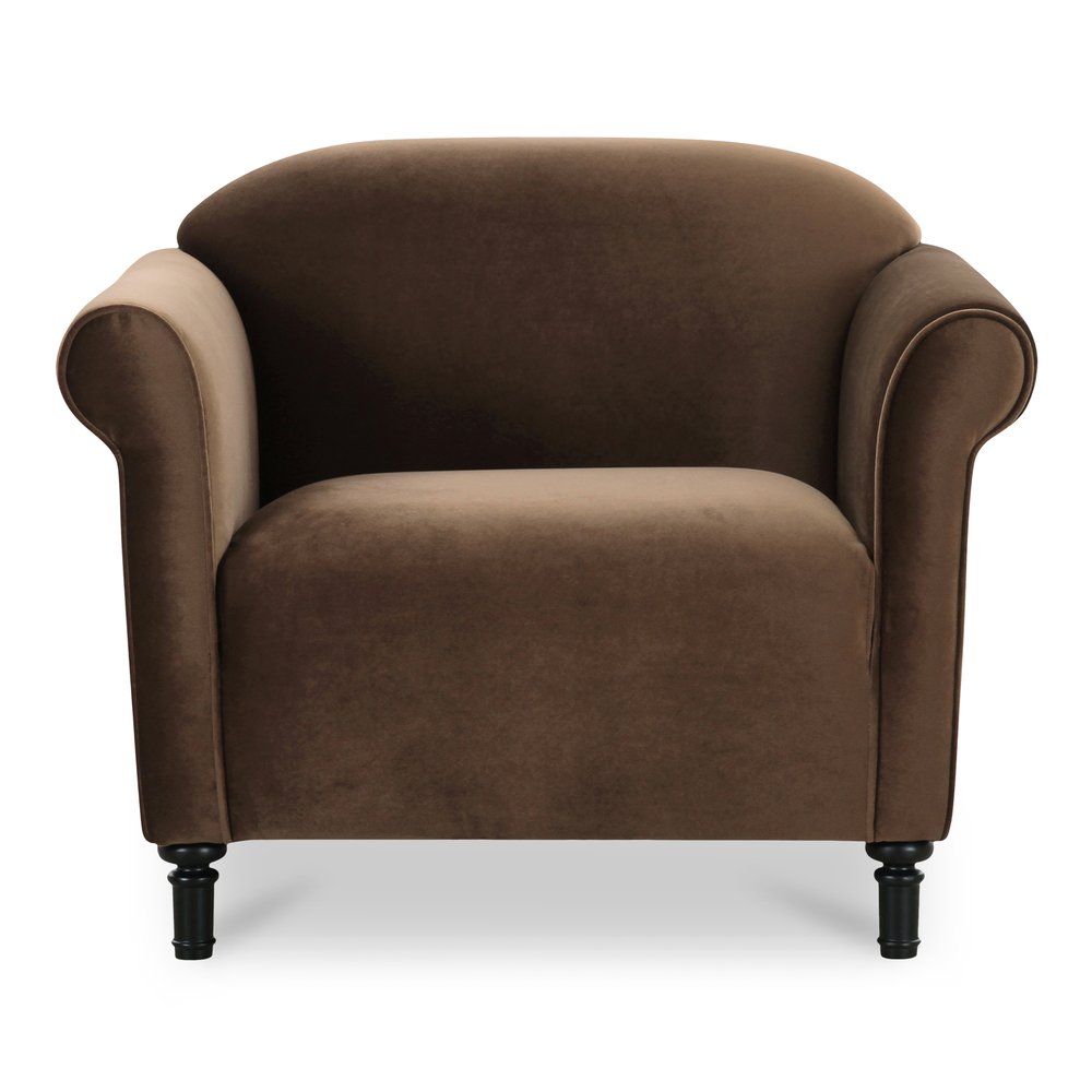Moes Home - Harmony Accent Chair Dark Brown Faux Mohair - OA-1063-20 view 2