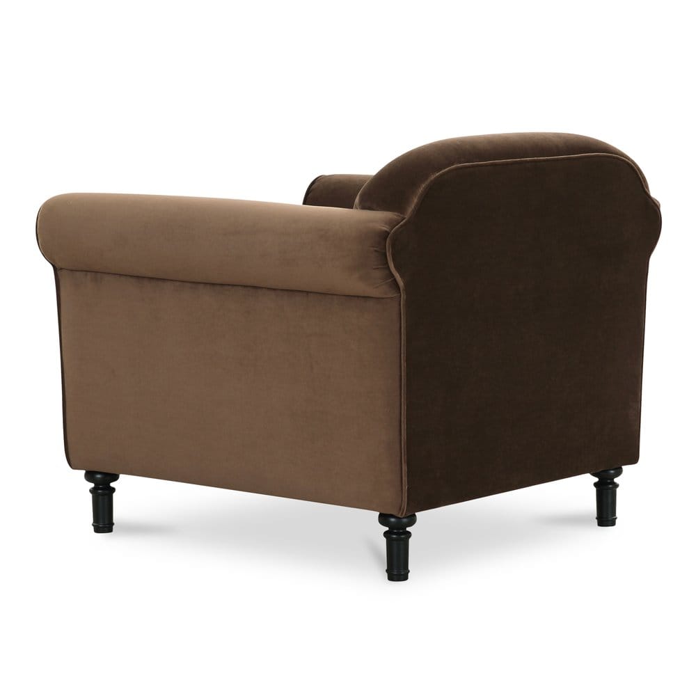 Moes Home - Harmony Accent Chair Dark Brown Faux Mohair - OA-1063-20 view 3