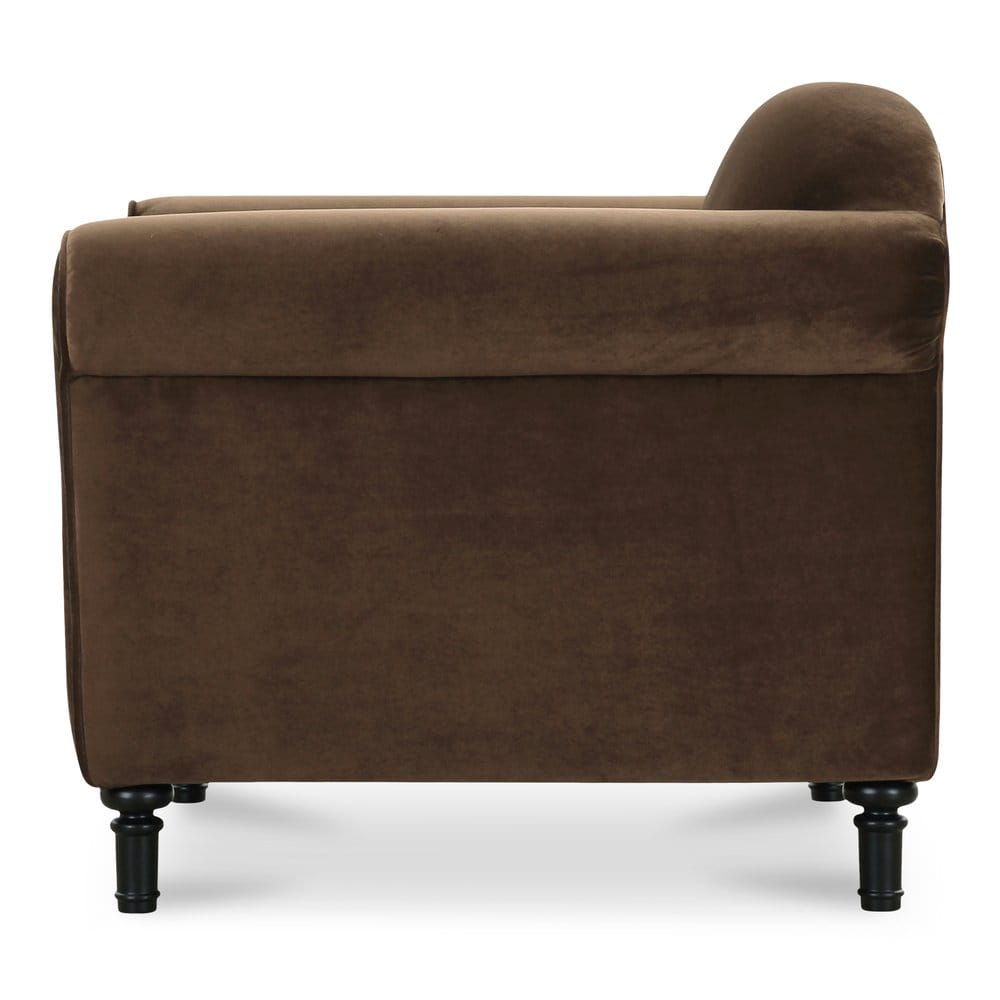 Moes Home - Harmony Accent Chair Dark Brown Faux Mohair - OA-1063-20 view 4