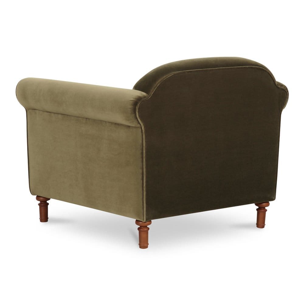 Moes Home - Harmony Accent Chair Dark Green Faux Mohair - OA-1063-27 view 3