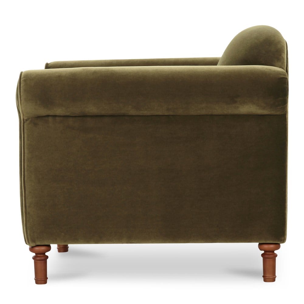 Moes Home - Harmony Accent Chair Dark Green Faux Mohair - OA-1063-27 view 4