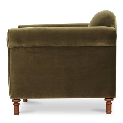 Moes Home - Harmony Accent Chair Dark Green Faux Mohair - OA-1063-27 view 4
