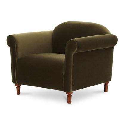 Moes Home - Harmony Accent Chair Dark Green Faux Mohair - OA-1063-27 view 6