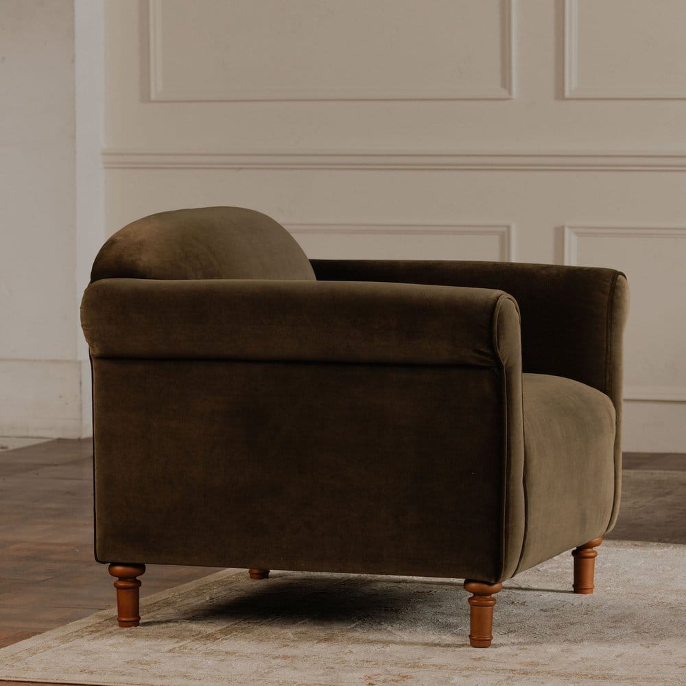 Moes Home - Harmony Accent Chair Dark Green Faux Mohair - OA-1063-27 view 9