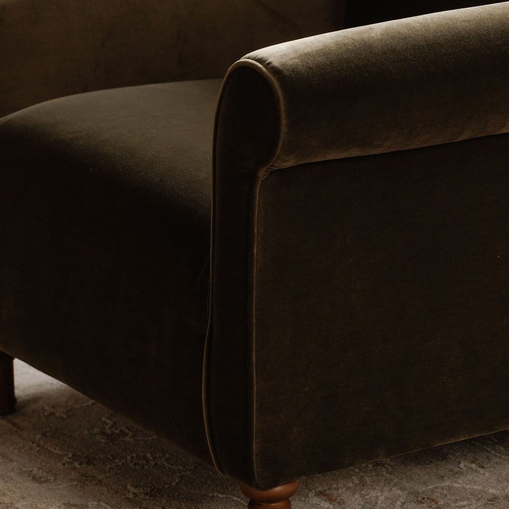 Moes Home - Harmony Accent Chair Dark Green Faux Mohair - OA-1063-27 view 10