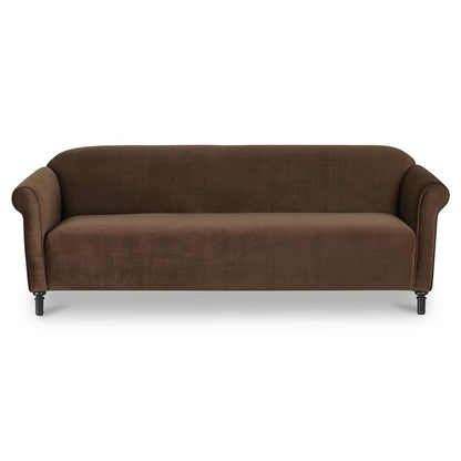 Moes Home - Harmony Sofa Dark Brown Faux Mohair - OA-1115-20 view 1