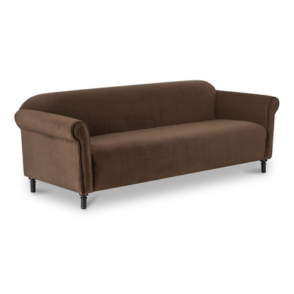 Moes Home - Harmony Sofa Dark Brown Faux Mohair - OA-1115-20 view 3