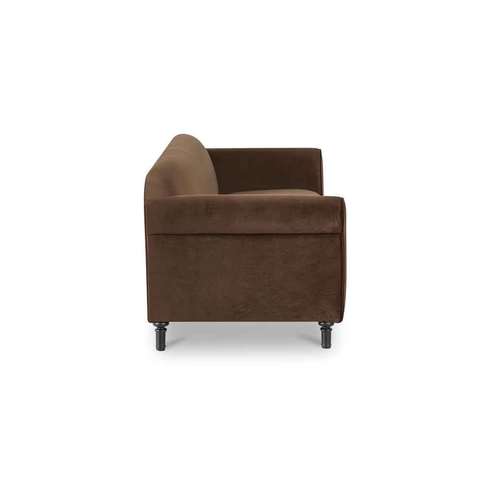 Moes Home - Harmony Sofa Dark Brown Faux Mohair - OA-1115-20 view 4