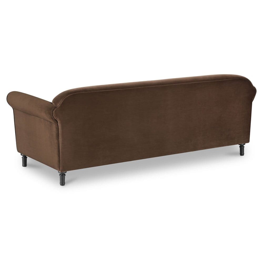 Moes Home - Harmony Sofa Dark Brown Faux Mohair - OA-1115-20 view 6