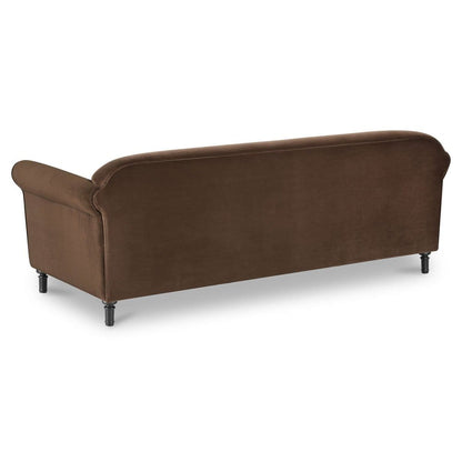 Moes Home - Harmony Sofa Dark Brown Faux Mohair - OA-1115-20 view 6