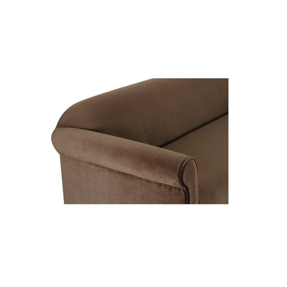 Moes Home - Harmony Sofa Dark Brown Faux Mohair - OA-1115-20 view 7